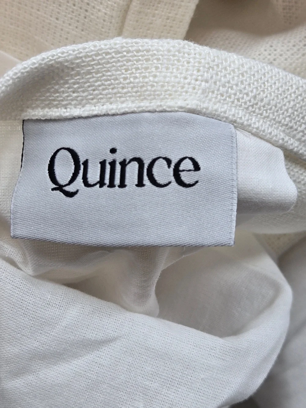 QUINCE Set Of 2 48x96 Heavyweight European Linen Curtains White 0086